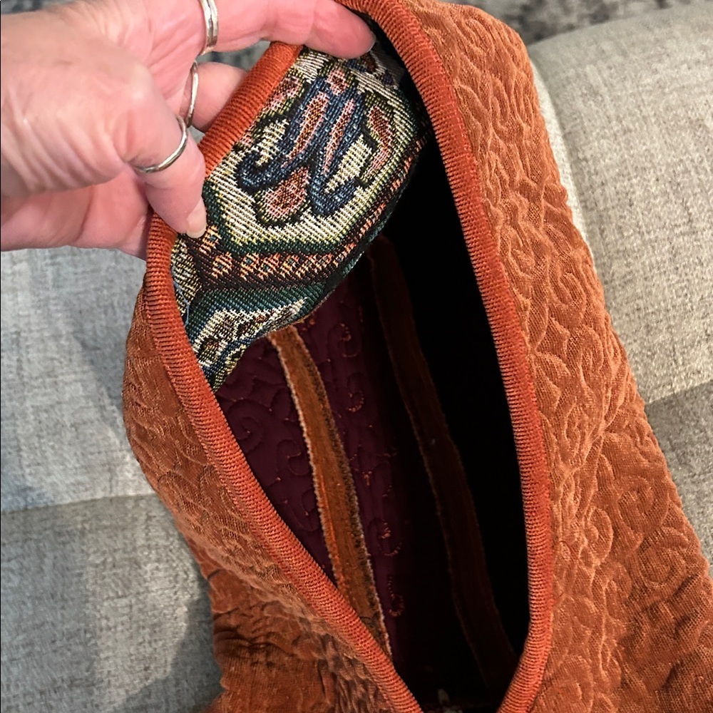 HANDMADE GUATEMALAN EMBROIDERED PAISLY  CORDUROY QUILTED DRESS JACKET SZ 4 - Picture 9 of 12